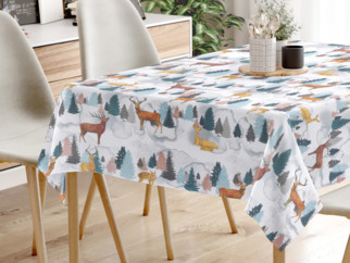 Karácsonyi dekoratív asztalterítő LONETA - szarvasok és őzek