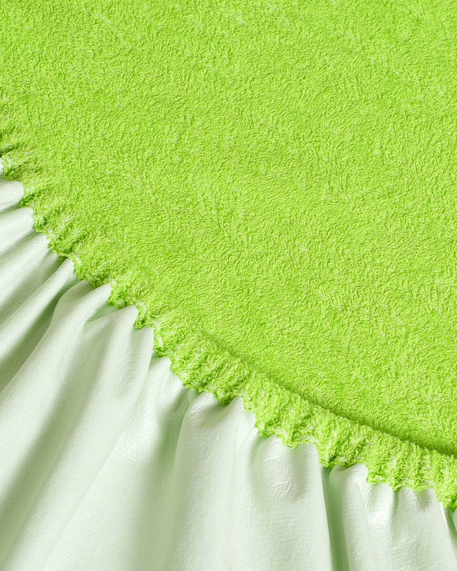 Nem áteresztő frottír matracvédő kiságyba - zöld