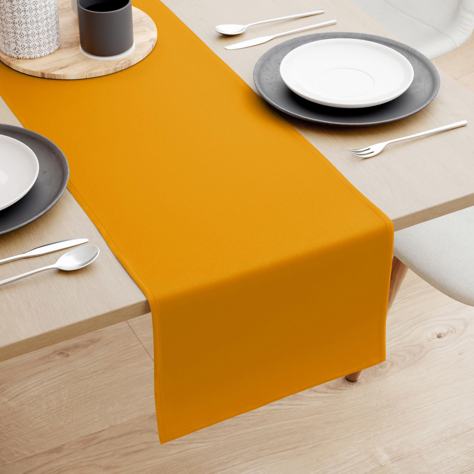 Pamut asztali futó - mustárszínű starý