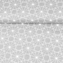 Dekoratív szövet LONETA - KENZO 802 fehér vonalak szürke alapon - szél. 140, 280 cm