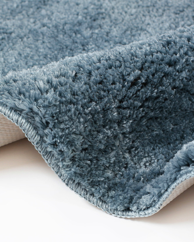 Extra sűrű fürdőszobai szőnyeg / WC szőnyeg kivágással - kék 50x60 cm