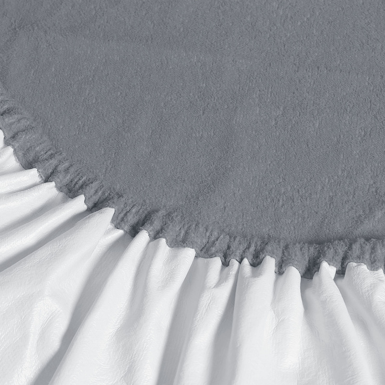 Nem áteresztő frottír matracvédő kiságyba - szürke