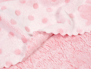Minőségi mikroszálas gyerek takaró - rózsaszín elefántok és pöttyök