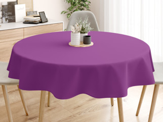 Pamut asztalterítő - lila - kör alakú