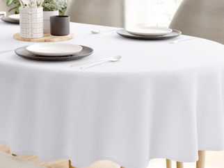 LONETA dekoratív asztalterítő - platina fehér - ovális