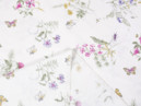 Pamutvászon SIMONA - cikkszám 949 színes réti virágok fehér alapon - méteráru, szél. 145 cm