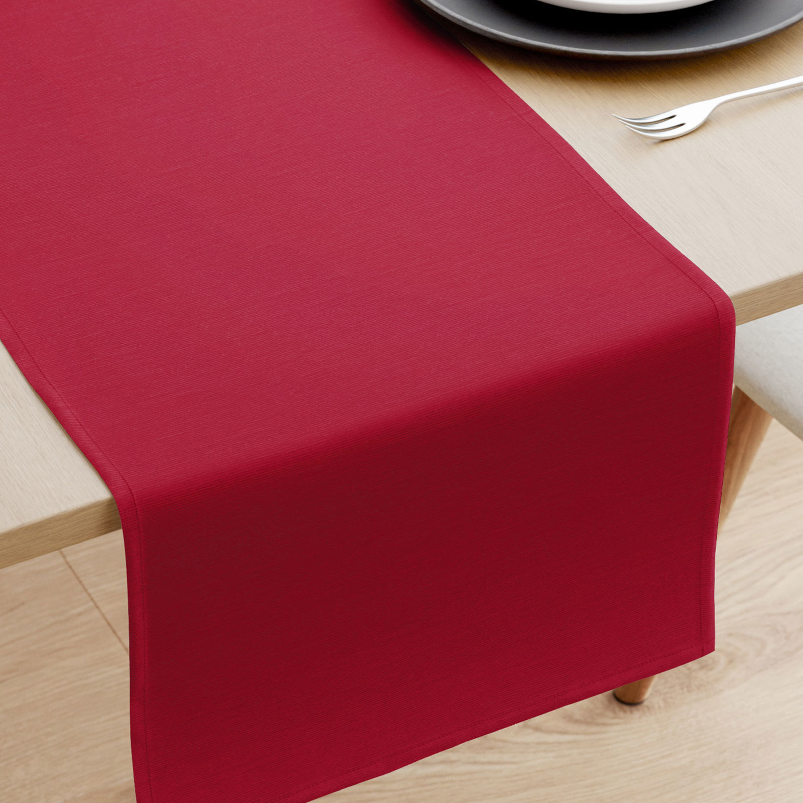 LONETA karácsonyi asztali futó - UNI piros borvöros