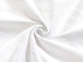 Fehér damaszt szövet Atlas Gradl - vékony és vastag csíkos - méterárú, szél. 285 cm