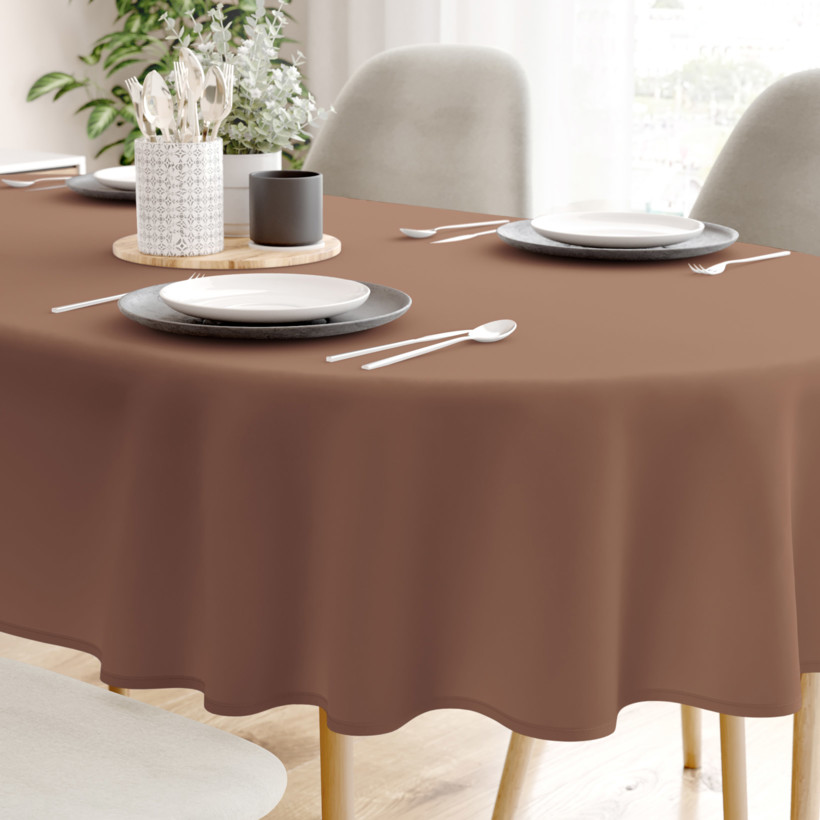 LONETA dekoratív asztalterítő - barna - ovális