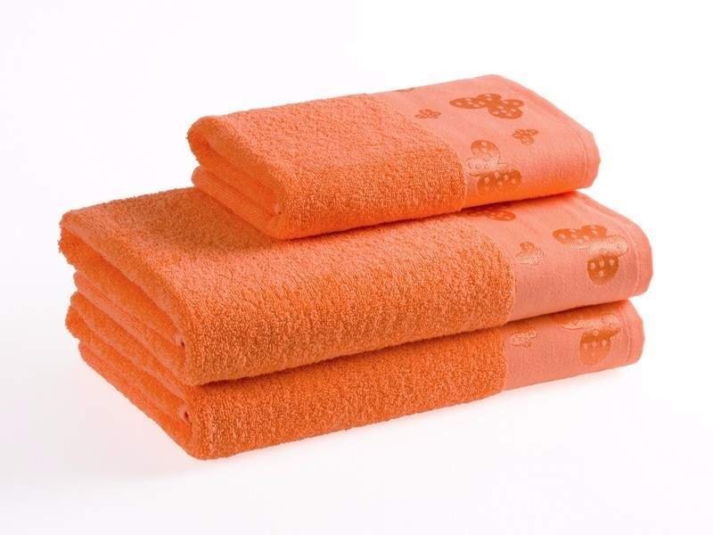 Frottír törölköző / fürdőlepedő Lepkék - narancssárga