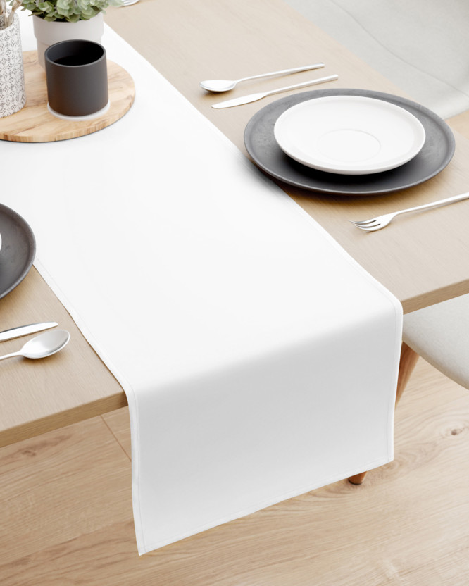 Extra erős 100% - os pamut asztali futó  - fehér