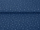 Karácsonyi pamut ágyneműhuzat SIMONA - cikkszám X - 16 fehér csillagok kék alapon - méteráru szél. 150 cm