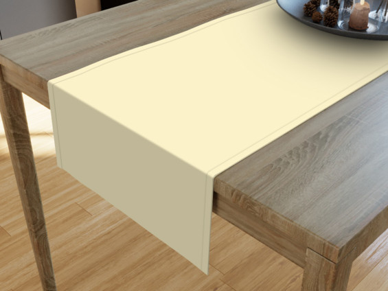 Pamut asztali futó - krémszínű