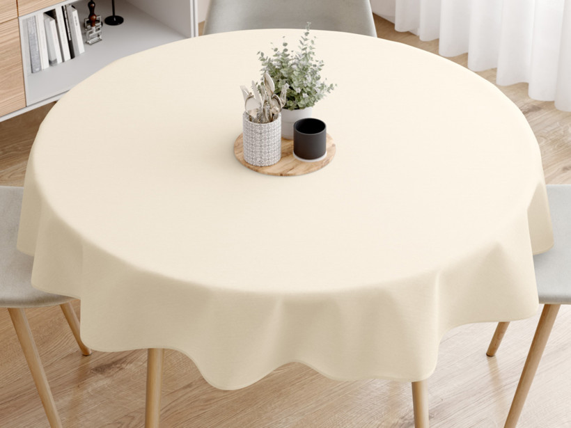 LONETA dekoratív asztalterítő - krémszínű - kör alakú starý