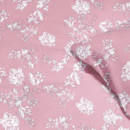 Pamut ágyneműhuzat - cikkszám 1006 liliom virágmintás régi rózsaszínű alapon