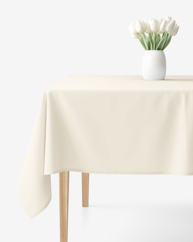 Dekoratív asztalterítő Rongo Deluxe - krémszínű, szatén fényű