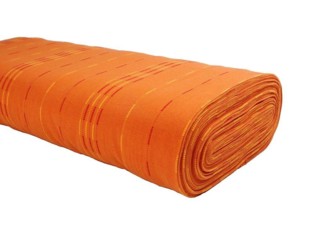 Pamutvászon KANAFAS - szélesség 150cm - cikkszám 026, narancssárga csíkok