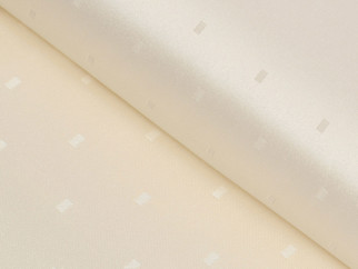 Luxus teflon szövet terítőknek - pezsgő színű alapon fényes négyzetek - szélesség 160 cm