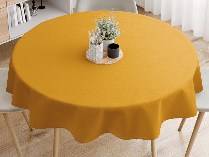 LONETA dekoratív asztalterítő - mustárszínű - kör alakú starý