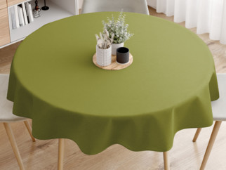 LONETA dekoratív asztalterítő -  olívaszínű - kör alakú