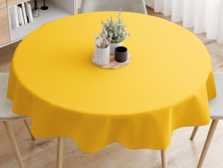 LONETA dekoratív asztalterítő - mélysárga - kör alakú