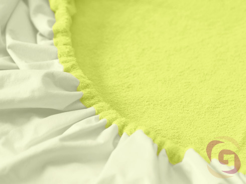 Nem áteresztő frottír matracvédő kiságyba - lime színű