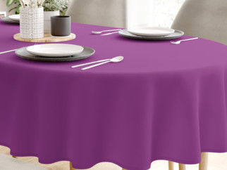 Pamut asztalterítő - lila - ovális