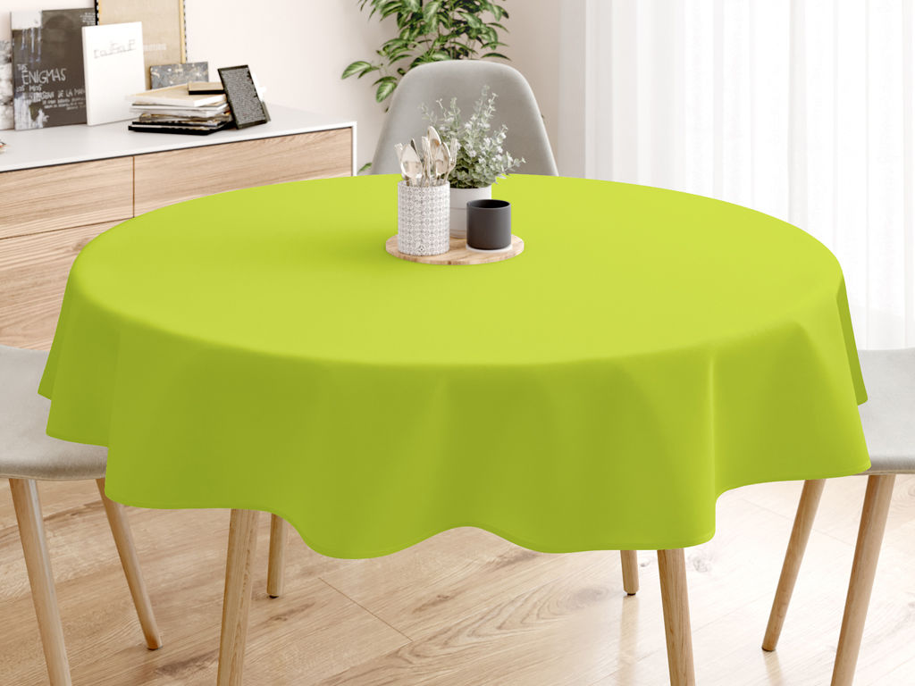 LONETA dekoratív asztalterítő - zöld - kör alakú starý