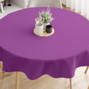 Pamut asztalterítő - lila - kör alakú