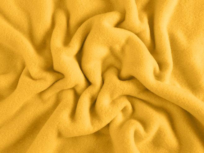 Polar fleece antipilling - méteráru, szélesség 150 cm - mustárszínű