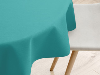 LONETA dekoratív asztalterítő - azurszínű - kör alakú