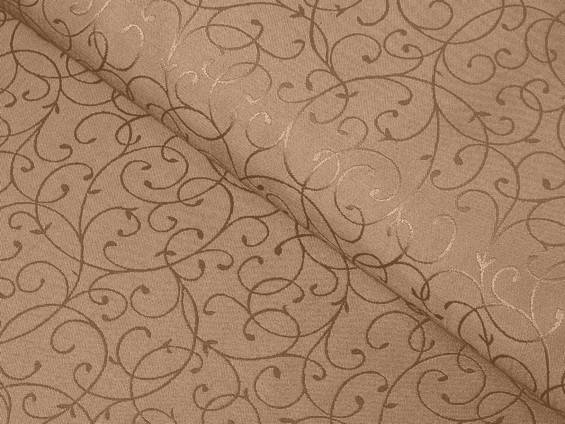 Exkluzív dekoratív abroszanyag - Barna összekötő rajzolású - szélességek 150, 300 cm