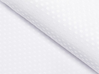 Luxus teflon szövet terítőknek - fehér pöttyös - szélesség 160 cm