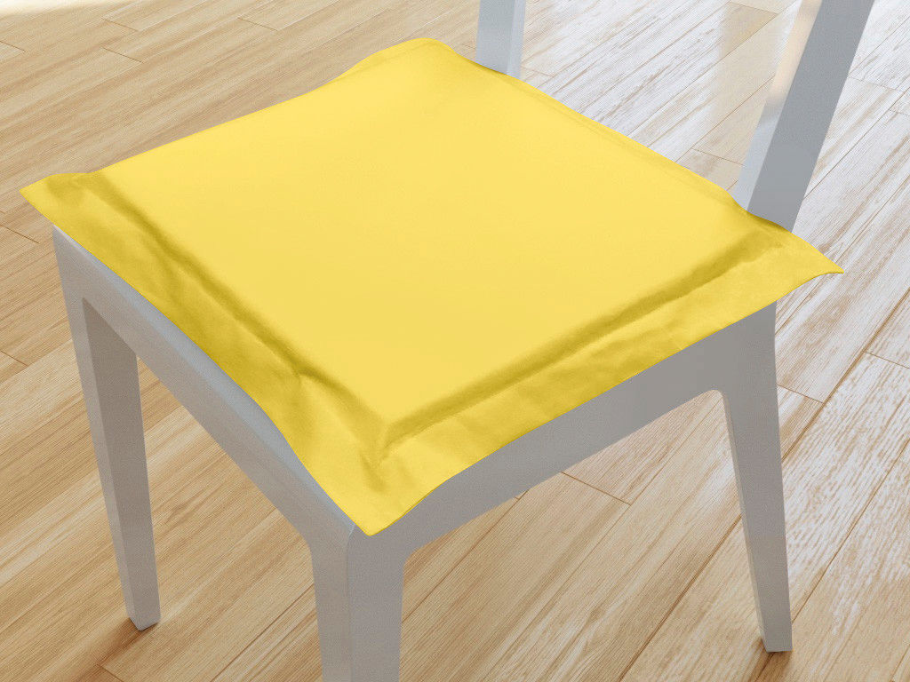 Székpárna dekoratív szegéllyel 38 x 38 cm - SUZY - sárga