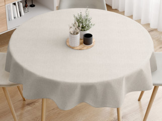 Pamut asztalterítő - természetes színű - kör alakú