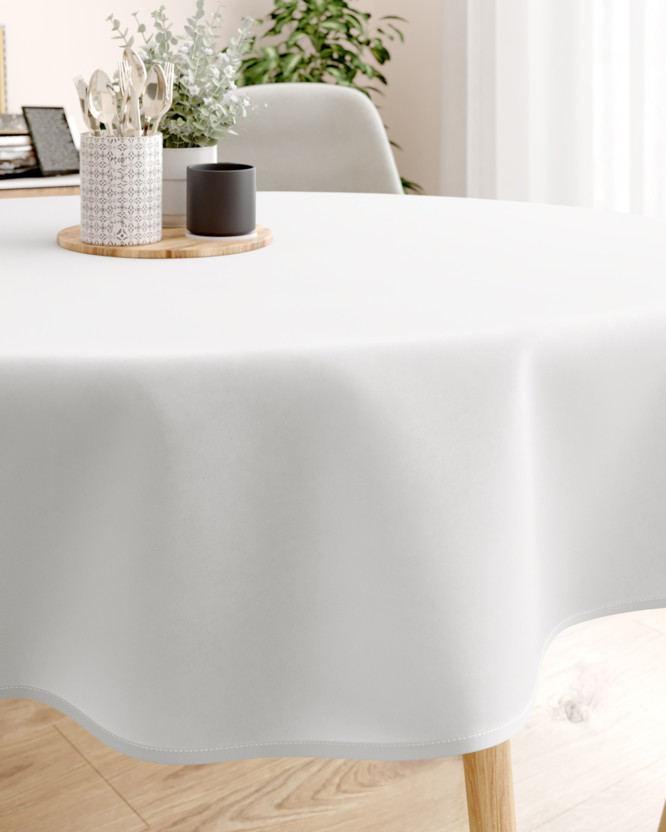 LONETA dekoratív asztalterítő - fehér - kör alakú