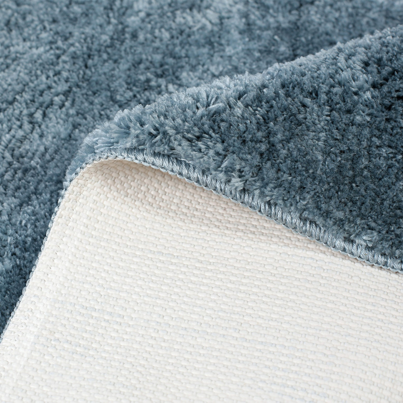 Extra sűrű fürdőszobai szőnyeg / WC szőnyeg kivágással - kék 50x60 cm