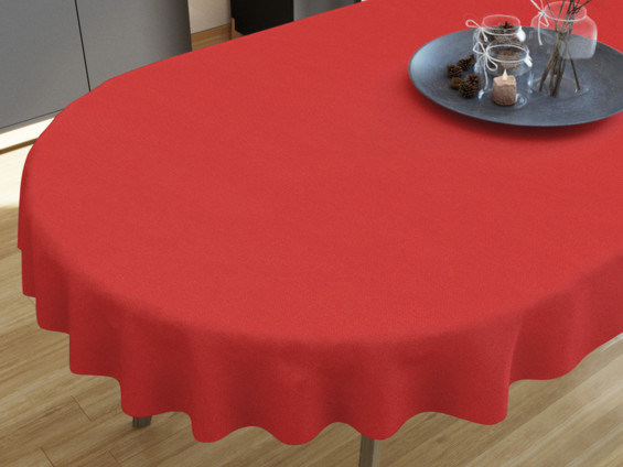 LONETA dekoratív asztalterítő - piros - ovális
