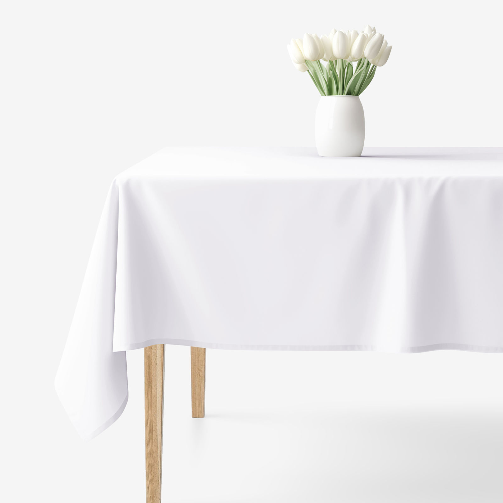 Dekoratív asztalterítő Rongo Deluxe - fehér, szatén fényű