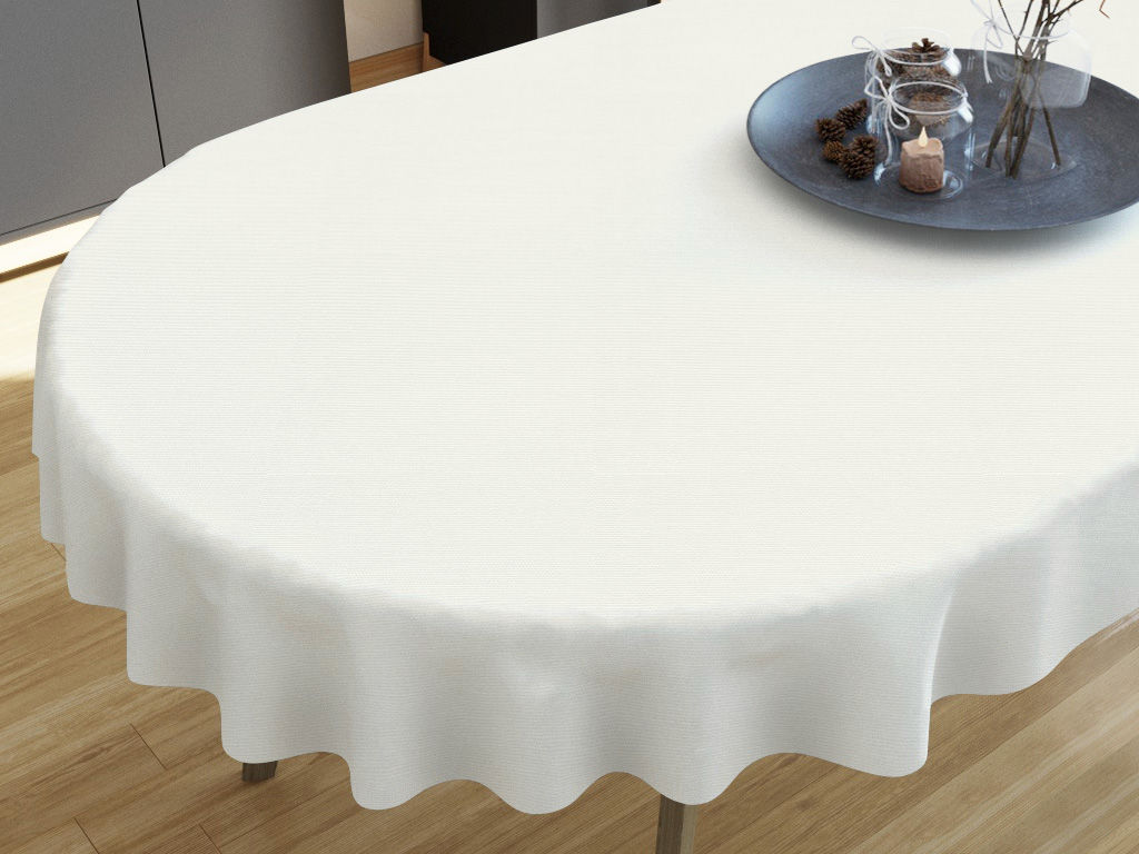 VERONA dekoratív asztalterítő - krémszínű - ovális