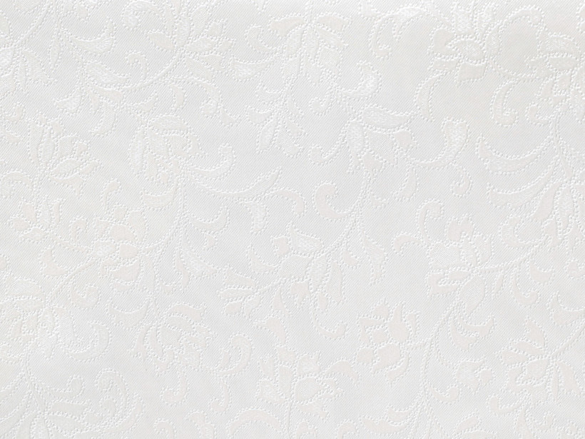 Textil hátoldalú pvc terítő - virágok fehér alapon