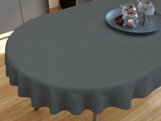 LONETA dekoratív asztalterítő - antracit - ovális