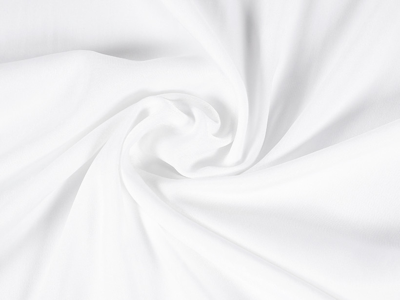 Dekoratív szövet selymes megjelenésű Rongo Deluxe - fehér, szatén fényű