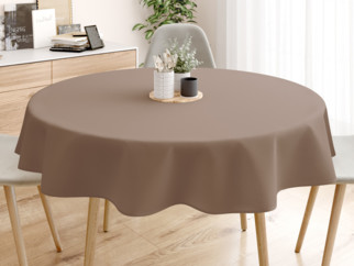 LONETA dekoratív asztalterítő - barnásszürke - kör alakú