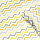 Pamut ágyneműhuzat - cikkszám 997 - sárgásnarancssárga és szürke  zig-zag csíkos