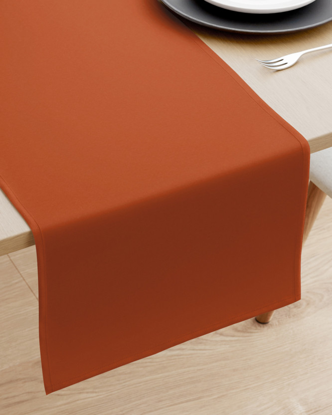 Pamut asztali futó - tégla színű