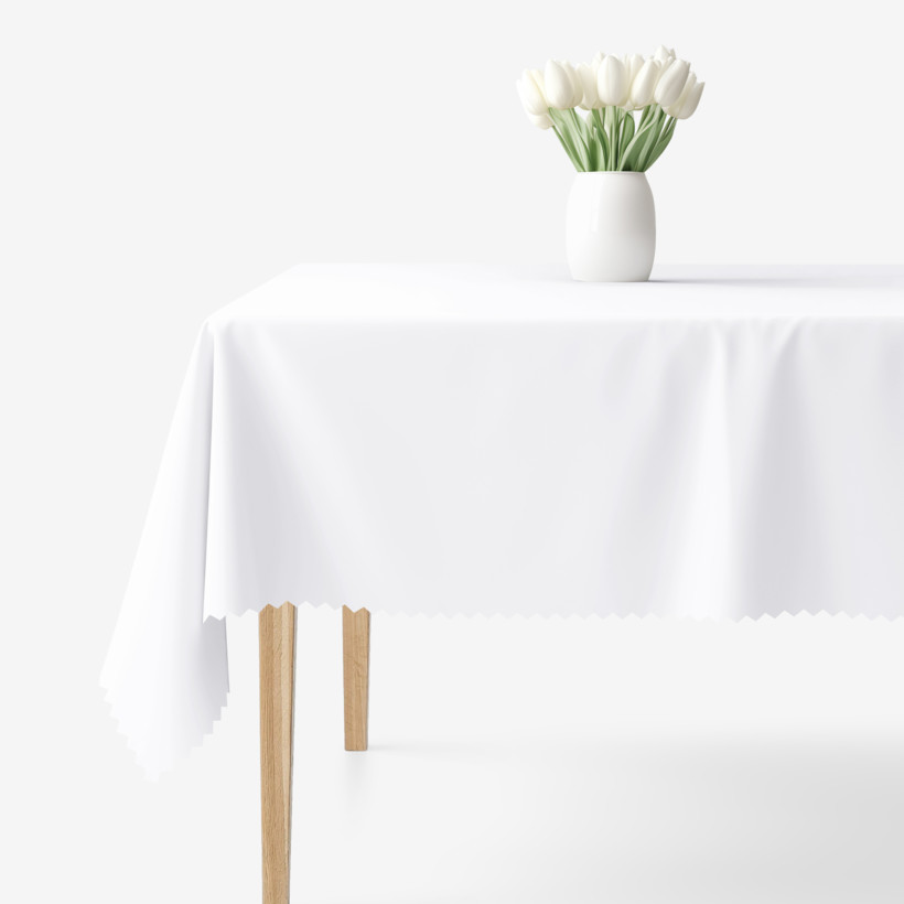 Szögletes teflon asztalterítő - fehér