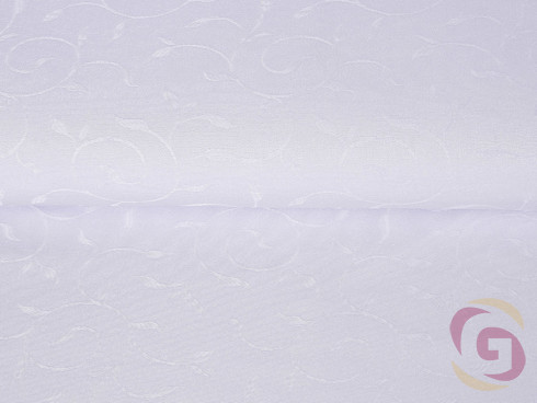 Luxus teflon szövet terítőknek - fehér és lila, nagy ornamentekkel ékesített - szélesség 160 cm