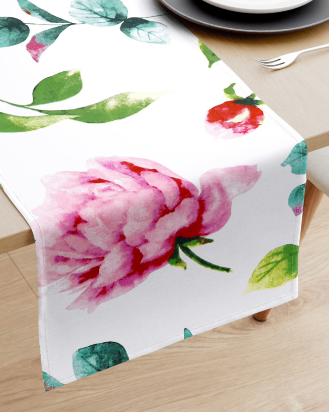 Pamut asztali futó - pünkösdi rózsák