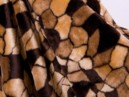Plüss - méteráru, 150 cm széles - EDELCOLOR 2 sötét barna-bézs mozaik